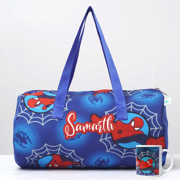 Personalised Cartoon Printed Kids Swimming Duffle Bag & Mug Combo