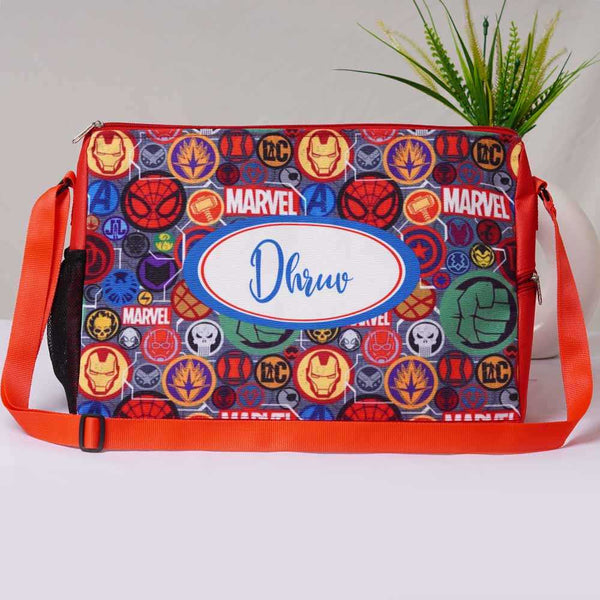 Personalised Cartoon Printed Kids Triangle Duffle Bag