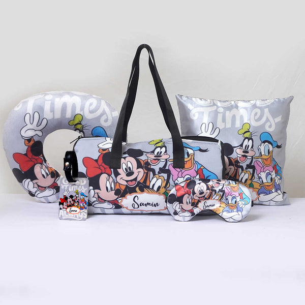Personalised Cartoon Printed Kids Duffle Bag Combo Gift Set