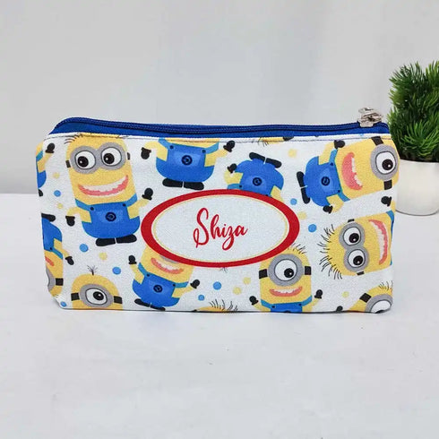 Personalised Cartoon Printed Pencil Pouch for Kids