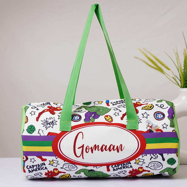 Personalised Cartoons Printed Kids Duffle Bag
