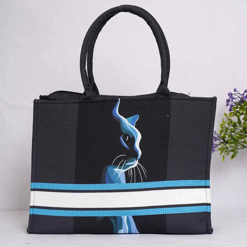 Personalised Cat Printed Box Bag