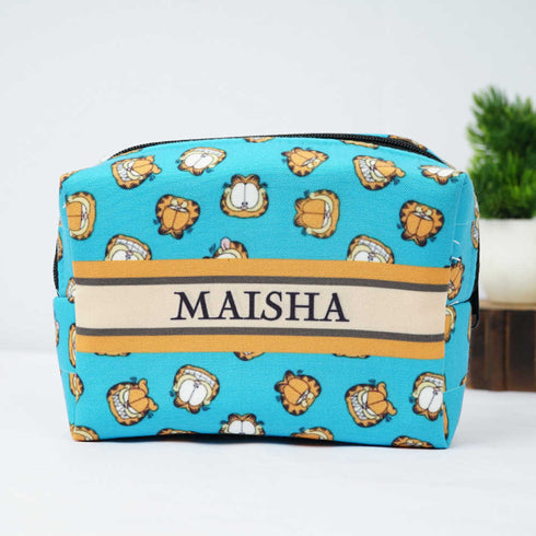 Personalised Cat Printed Kids Box Pouch