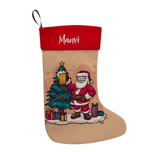 Personalized Christmas Santa Claus Decoration Socks - Uncommongifts.in