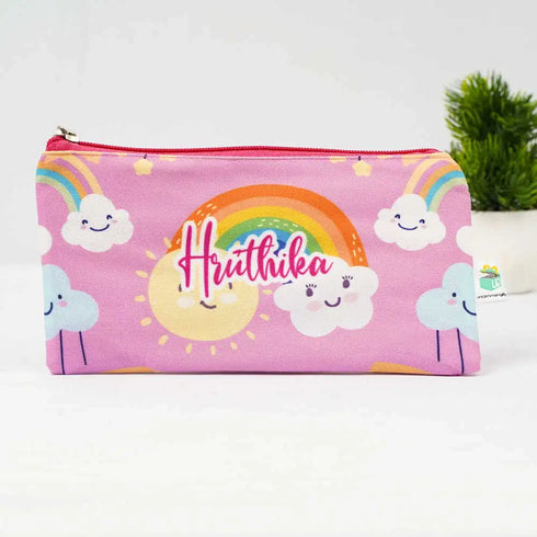 Personalised Cloud Printed Pencil Pouch for Kids