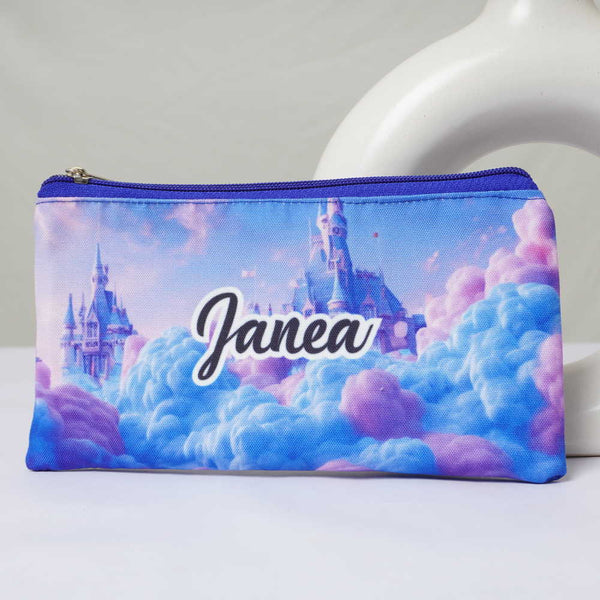 Personalised Clouds Printed Kids Pencil Pouch