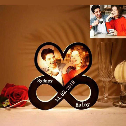Personalised Couple Heart Led Photo Frame