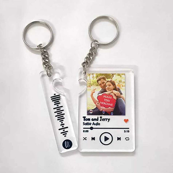 Personalised Couple Keychain - Uncommongifts.in