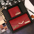 Personalised Couples Wallet Combo With Charms - Red - Uncommongifts.in