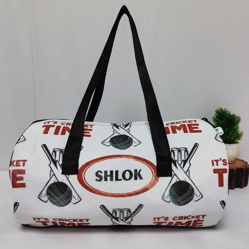 Personalised Cricket Printed Kids Swimming Duffle Bag
