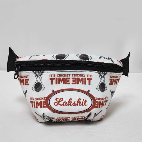 Personalised Cricket Printed Kids Waist Pouch