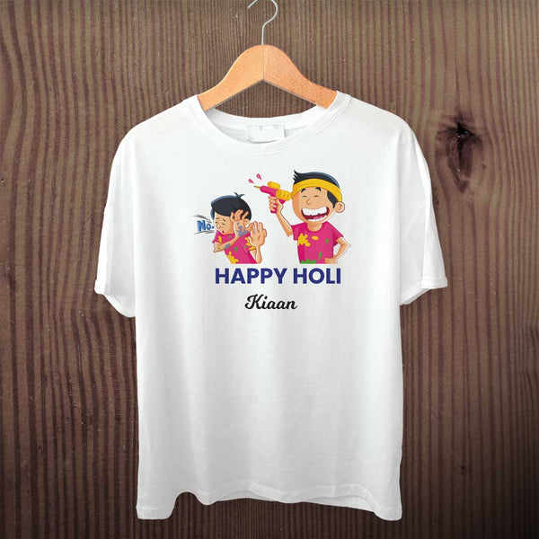 Personalised Custom Holi T-Shirt to Spread Cheer - Uncommongifts.in