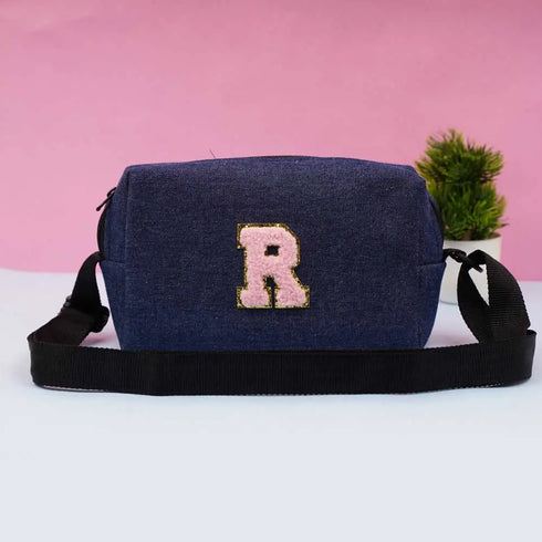 Personalised Denim Printed Sling Bag for Kids