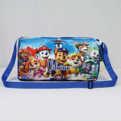 Personalised Dog Printed Kids Sling Duffle Bag | Dog Printed