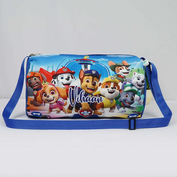 Personalised Dog Printed Kids Sling Duffle Bag | Dog Printed
