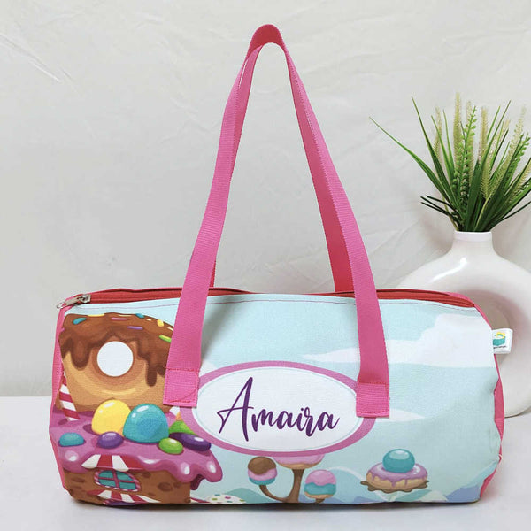 Personalised Donut Printed Kids Swimming Duffle Bag