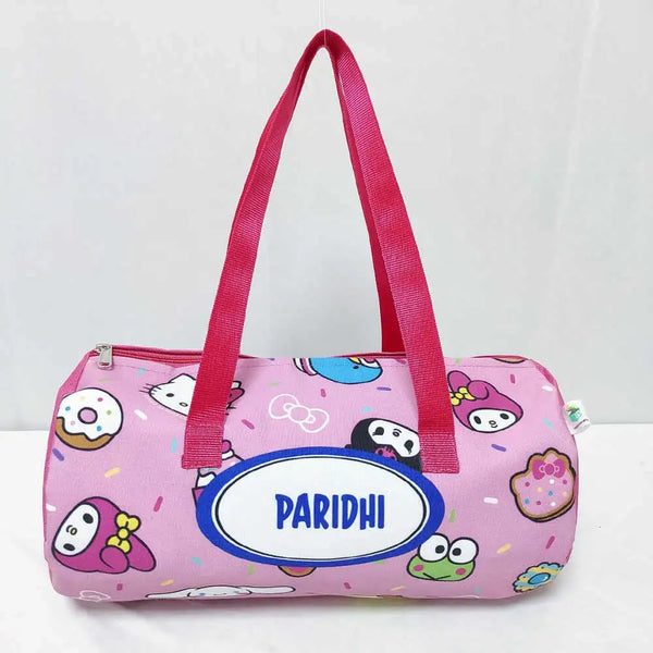 Personalised Donut Printed Kids Swimming Duffle Bag