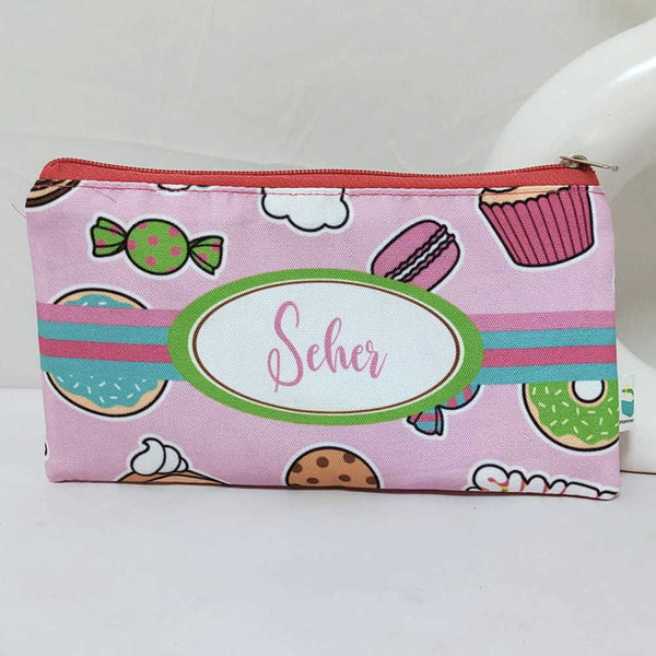 Personalised Donuts Printed Kids Pencil Pouch