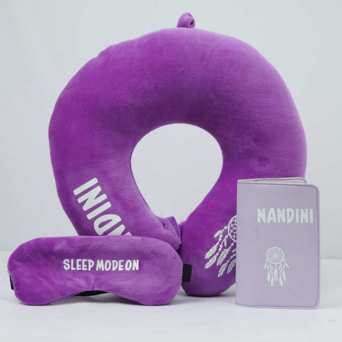 Personalised Dream Catcher Printed Kids Neck Pillow Combo Gift Set