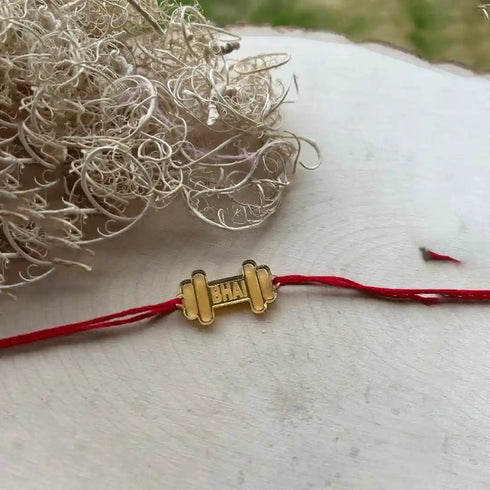 Personalised Dumbbell Rakhi for Brother