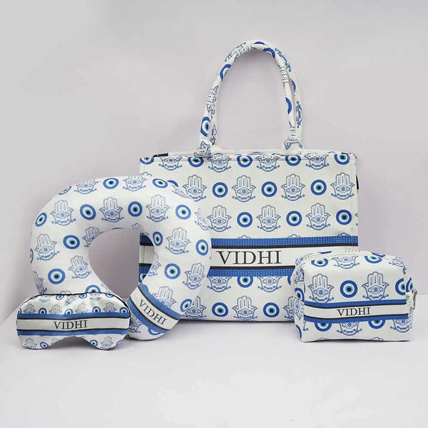 Personalised Evil Eye Printed Box Bag Combo Gift Set