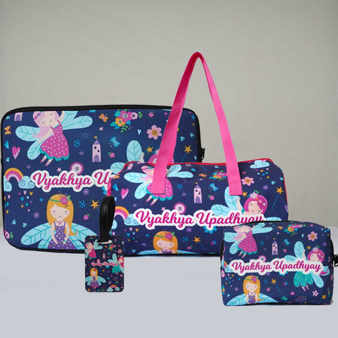 Personalised Fairy Printed Laptop Sleeve/Cover Kids Combo Gift Set