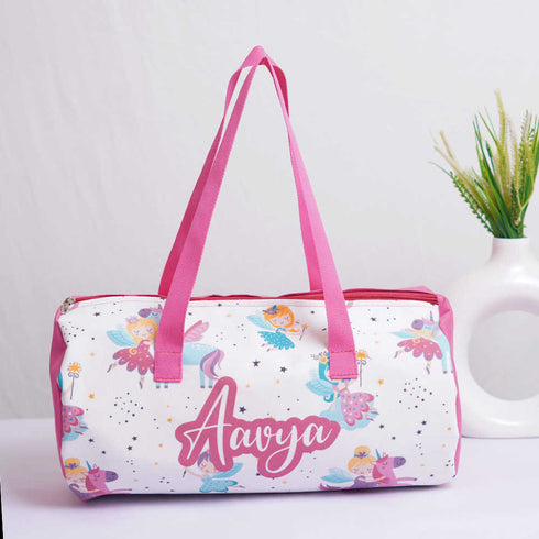 Personalised Fairy's Printed Kids Duffle Bag