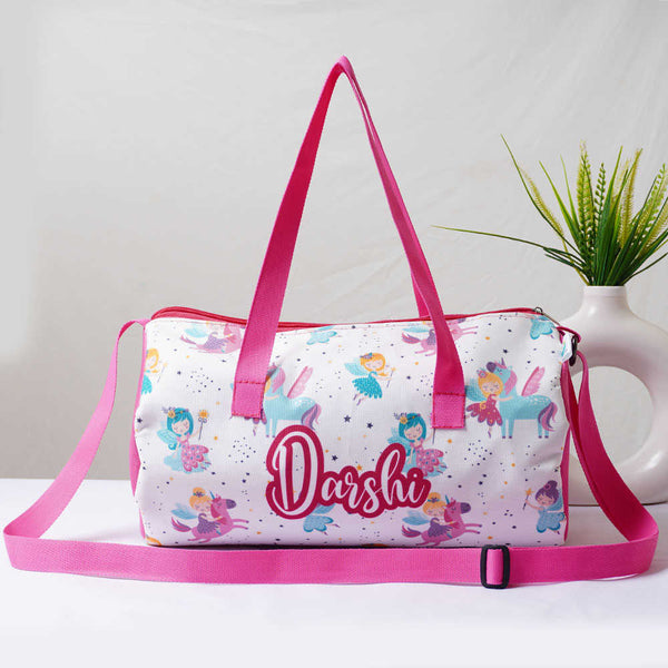 Personalised Fairy's Printed Kids Sling Swimming Duffle Bag
