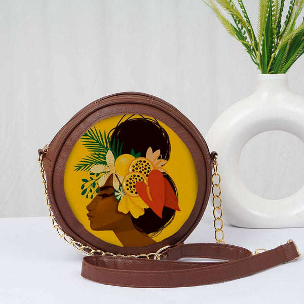 Personalised Fashionable Round Sling Bag for Any Occasion - Uncommongifts.in