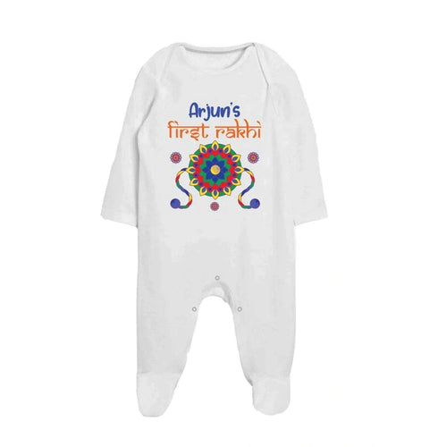 Personalised First Rakhi Printed Bodysuit for Kids