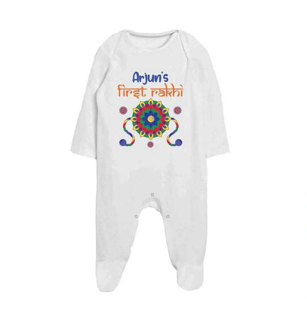 Personalised First Rakhi Printed Bodysuit for Kids