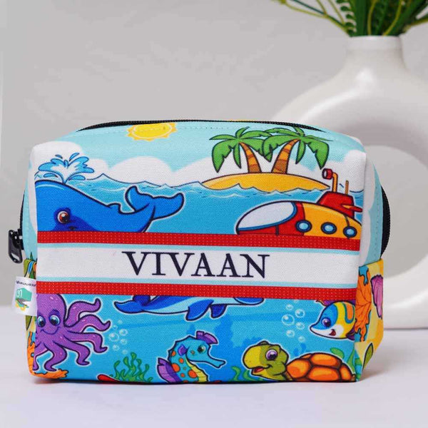 Personalised Fish Printed Kids Box Pouch