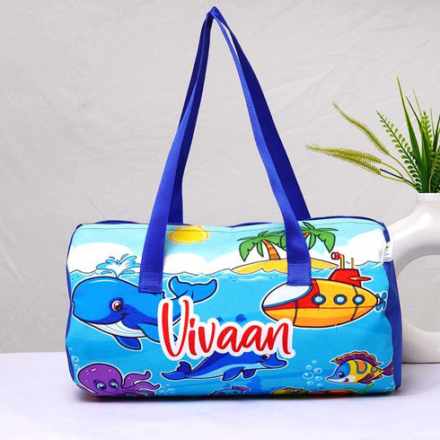 Personalised Kids Duffle Bag & Box Pouch Gift Combo