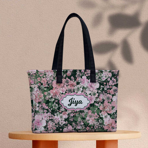 Floral Print Women's Office Bag - Uncommongifts.in