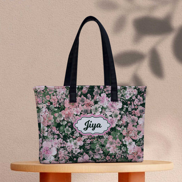 Floral Print Women's Office Bag - Uncommongifts.in