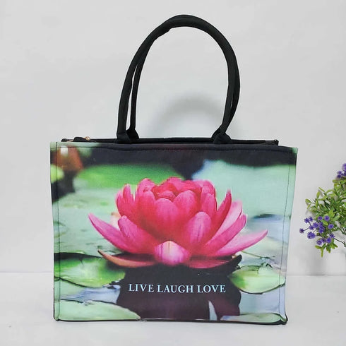 Personalised Floral Printed Box Bag
