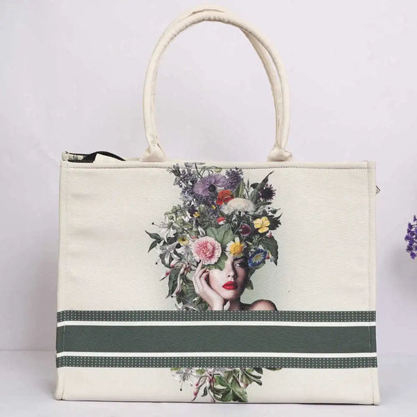 Personalised Floral Printed Box Bag