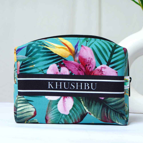 Personalised Floral Printed Box Pouch