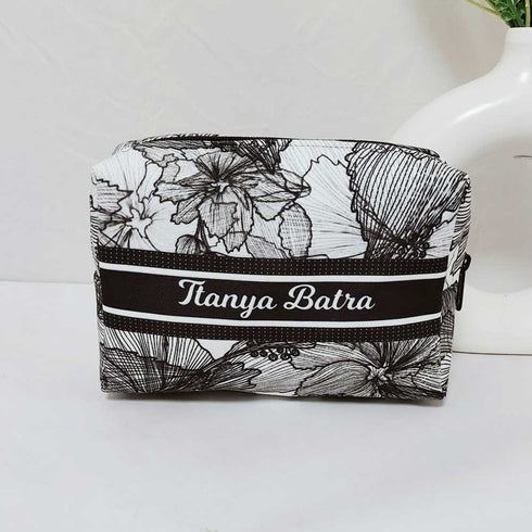 Personalised Floral Printed Box Pouch