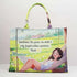 Personalised Floral Printed Box Tote Bag