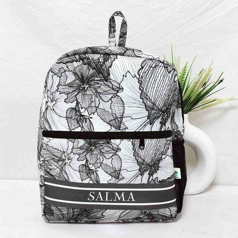 Personalised Floral Printed Kids Bag Pack