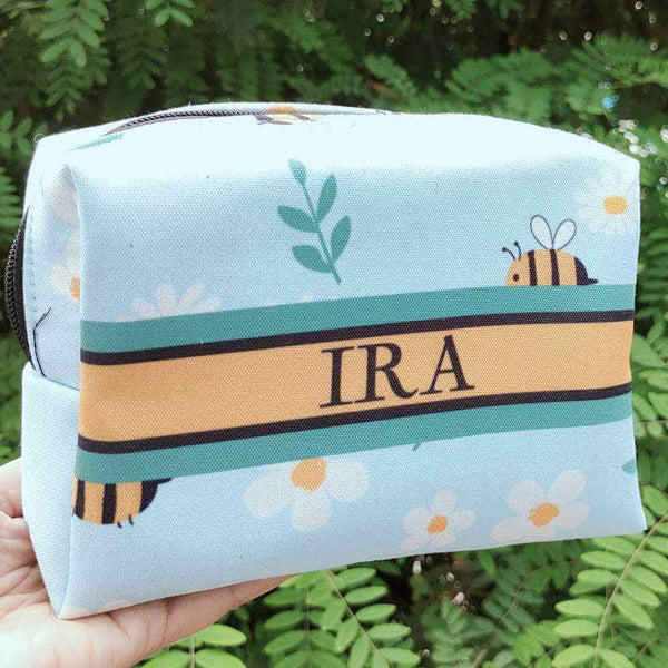 Personalised Floral Printed Kids Box Pouch