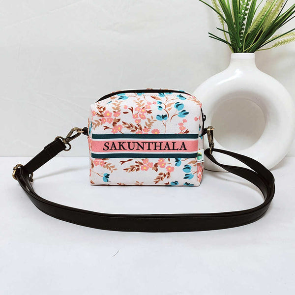 Personalised Floral Printed Sling Bag
