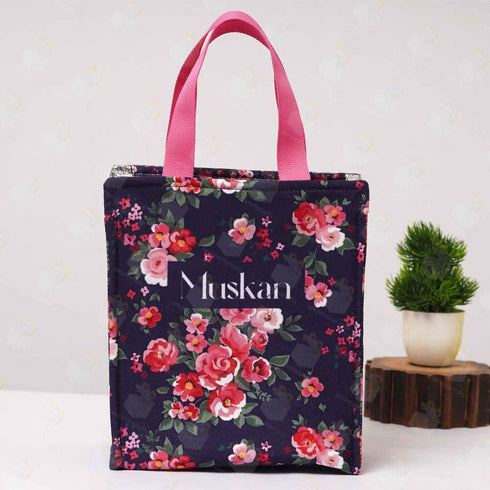 Personalised Floral Printed Snack Bag