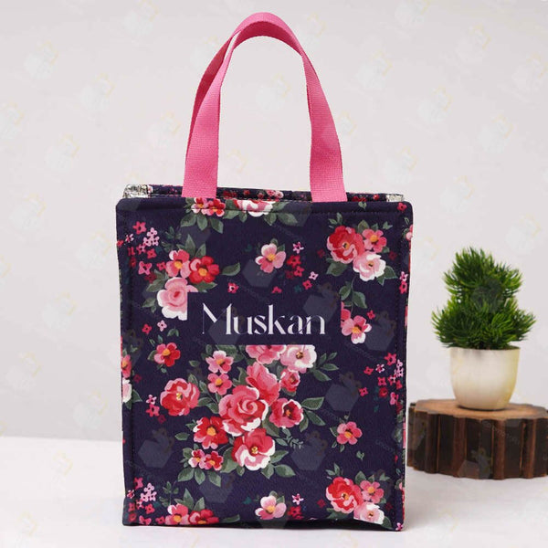 Personalised Floral Printed Snack Bag