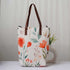 Personalised Floral Printed Structured Tote Bag