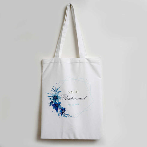 Personalised Floral Printed Tote Bag