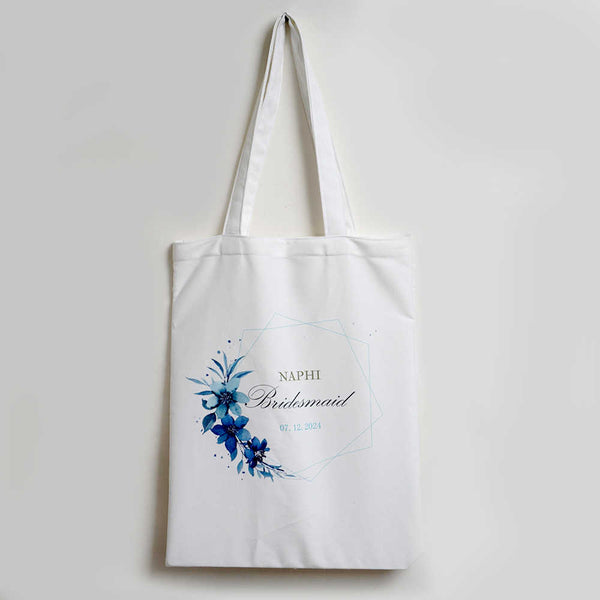 Personalised Floral Printed Tote Bag