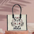 Personalised Floral l Printed Box Tote Bag - Uncommongifts.in