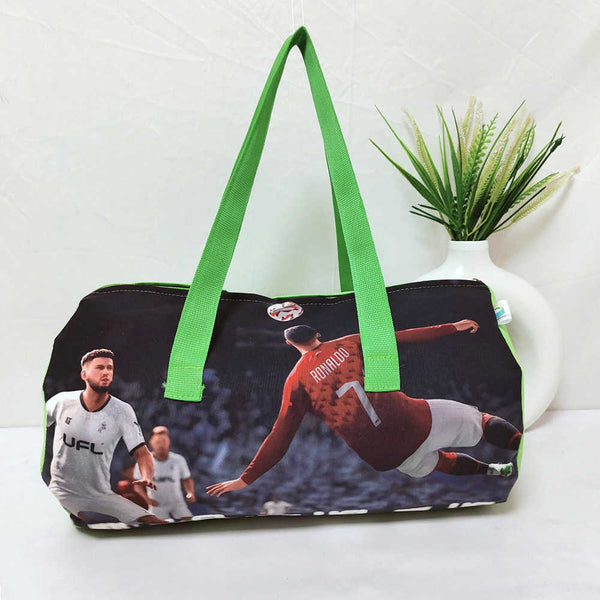 Personalised Football Players Printed Kids Swimming Duffle Bag
